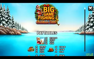 Big Game Fishing Christmas Catch – Paytable