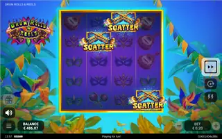 Drum Rolls & Reels – Feature in play