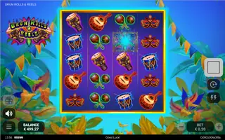 Drum Rolls & Reels – Feature in play
