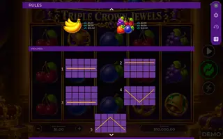 Triple Crown Jewels – Paytable