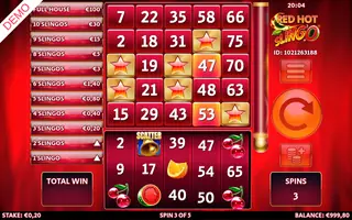 Red Hot Slingo – Feature in play