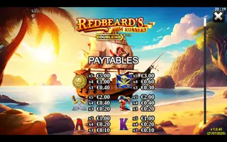 Redbeards Rum Runners DoubleMax – Paytable
