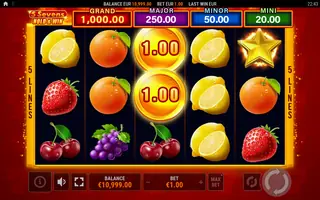 5 Sevens Hold and Win – Feature in play
