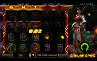 Lotus Warrior – Winning spin