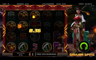 Lotus Warrior – Winning spin