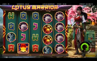 Lotus Warrior – Feature in play