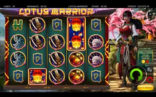 Lotus Warrior – Feature in play