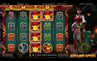 Lotus Warrior – Free spins