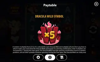 Vinnie Volt: Dracula Wilds – Paytable