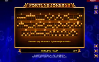 Fortune Joker 20 – Game rules