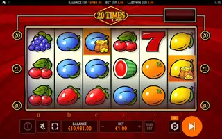 20 Times Casino – Winning spin