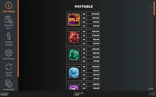 Giganimals GigaBlox – Paytable