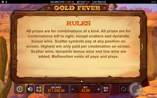 Gold Fever – Game rules