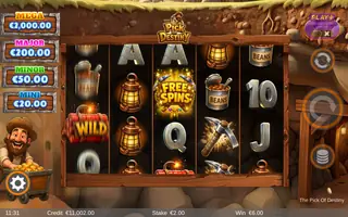 The Pickaxe of Destiny – Winning spin