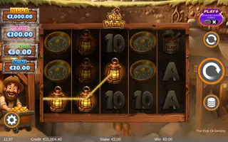 The Pickaxe of Destiny – Feature in play