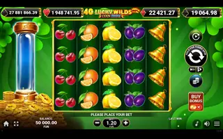 40 Lucky Wilds Hot Coin Boost – Base game