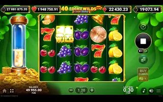 40 Lucky Wilds Hot Coin Boost – Feature in play