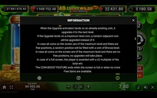 40 Lucky Wilds Hot Coin Boost – Game rules