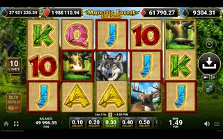 Majestic Forest Buy Bonus – Winning spin