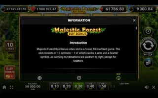 Majestic Forest Buy Bonus – Game rules