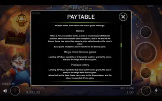 Mega Mine Bonanza – Game rules