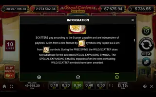 Royal Gardens Buy Bonus – Game rules