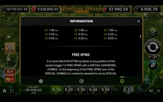 Fortune Spells Buy Bonus – Game rules