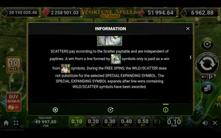 Fortune Spells Buy Bonus – Game rules