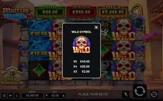 Muertos Magic – Paytable