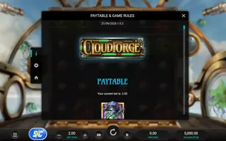 Cloudforge – Paytable