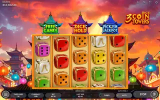 3 Coin Towers Dice – Winning spin