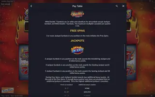 Double Mega Hot 7s – Game rules