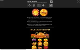 Majestic Coins Extreme – Paytable