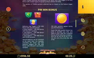 Fortune Balloons – Game rules