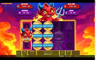 Flaming Devil – Feature in play