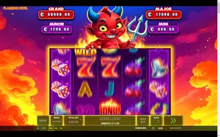 Flaming Devil – Feature in play