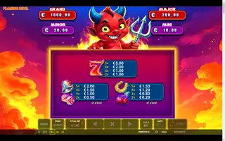 Flaming Devil – Paytable