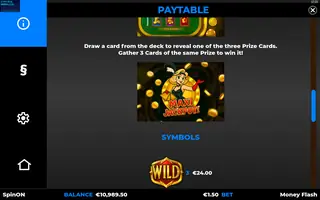 Money Flash – Paytable