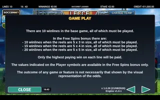 Soccerbet Legends – Game rules