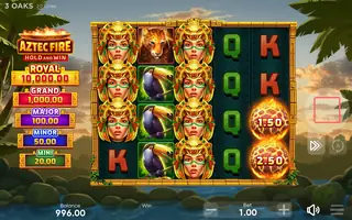 Aztec Fire – Feature in play