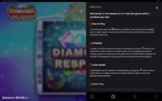 Diamonds 4 The Season – Game rules