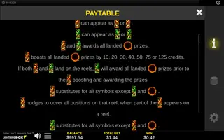 Ember Link Heaven’s Peak – Paytable