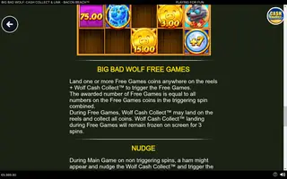 Big Bad Wolf: Cash Collect & Link – Bacon Beach – Game rules