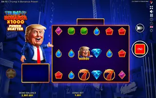 Trump It Bonanza x1000: Power Scatter – Base game