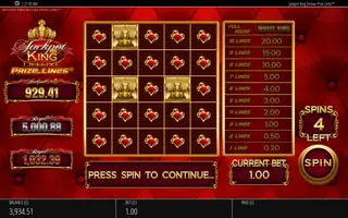 Jackpot King Prize Lines – Feature in play