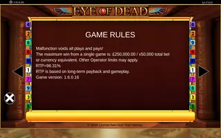 Eye Of Dead – Game rules