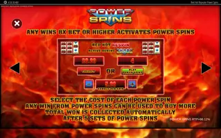 Red Hot Repeater Power Spins – Game rules