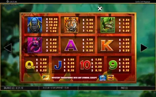 Gorilla Gold Megaways – Paytable
