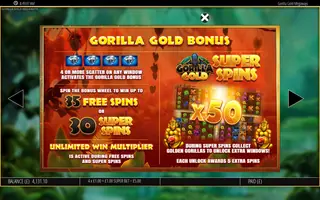 Gorilla Gold Megaways – Game rules