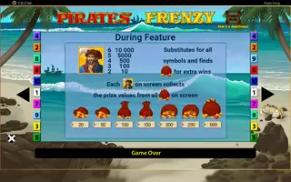 Pirates Frenzy – Paytable